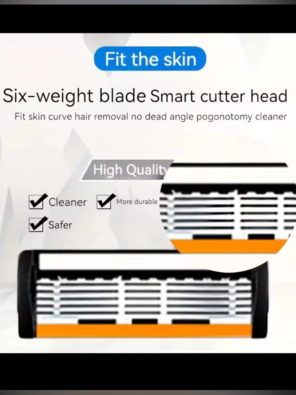 L🌺W. Start 👀Men's Orange Safety Razor with 3 Replacement Cartridges